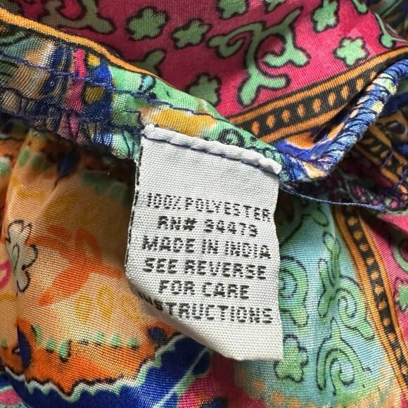 Me 2 Magic Anthropologie Vibrant Paisley Print Bright Boho Flowy Dress Size S - Picture 5 of 5